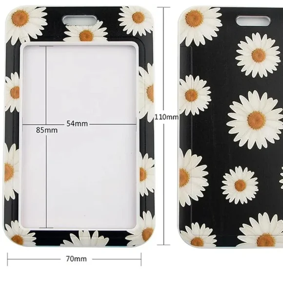 Daisy Badge Holder Lanyard Flower Neck Lanyard ID Card Holder - Picture 2 of 5